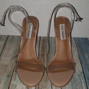 Steve madden clear heels